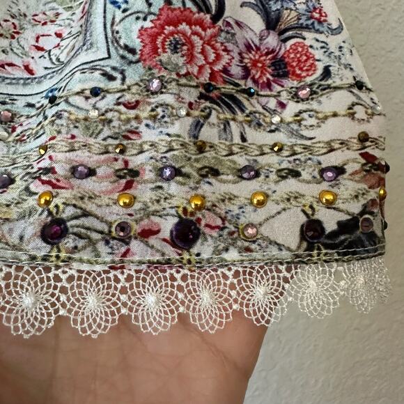 CAMILLA Southern Belle Shorts Multi Floral Silk Embellished Bohemian - Picture 4 of 11